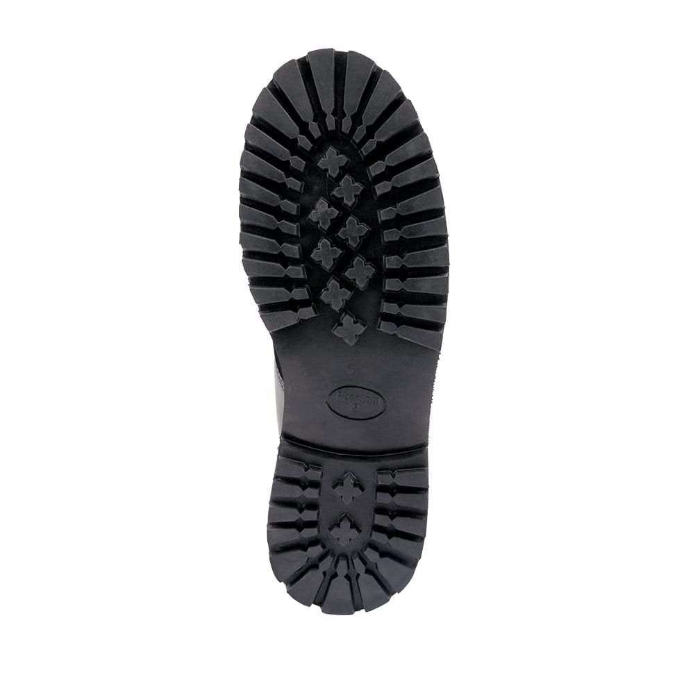 Botas PHANTOM negras con plataforma, cuero impermeable y 14 ojales