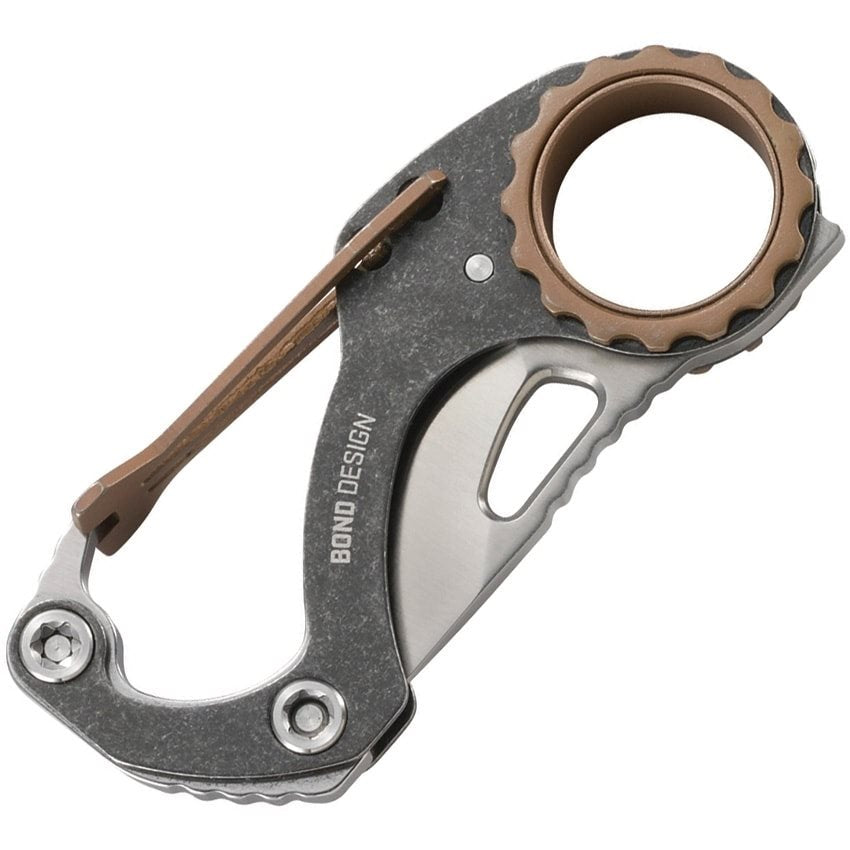 Navaja plegable COMPANO™ con mosquetón integrado, longitud total 11,66 cm, cerrada 8,2 cm, filo liso