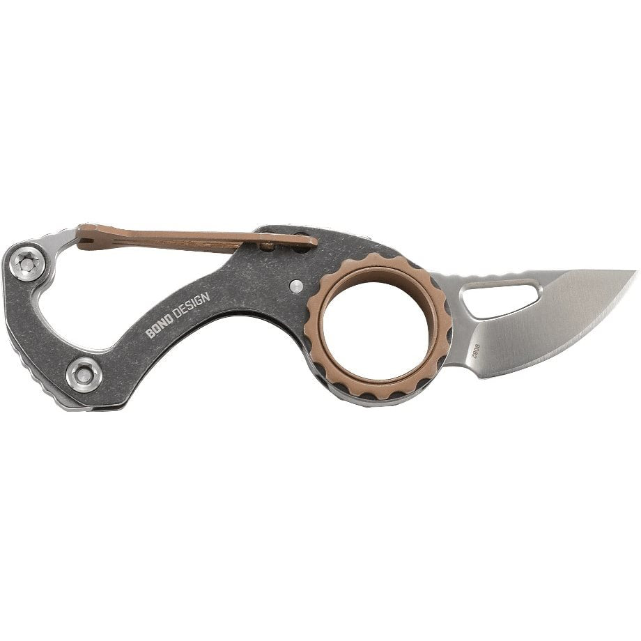 Navaja plegable COMPANO™ con mosquetón integrado, longitud total 11,66 cm, cerrada 8,2 cm, filo liso