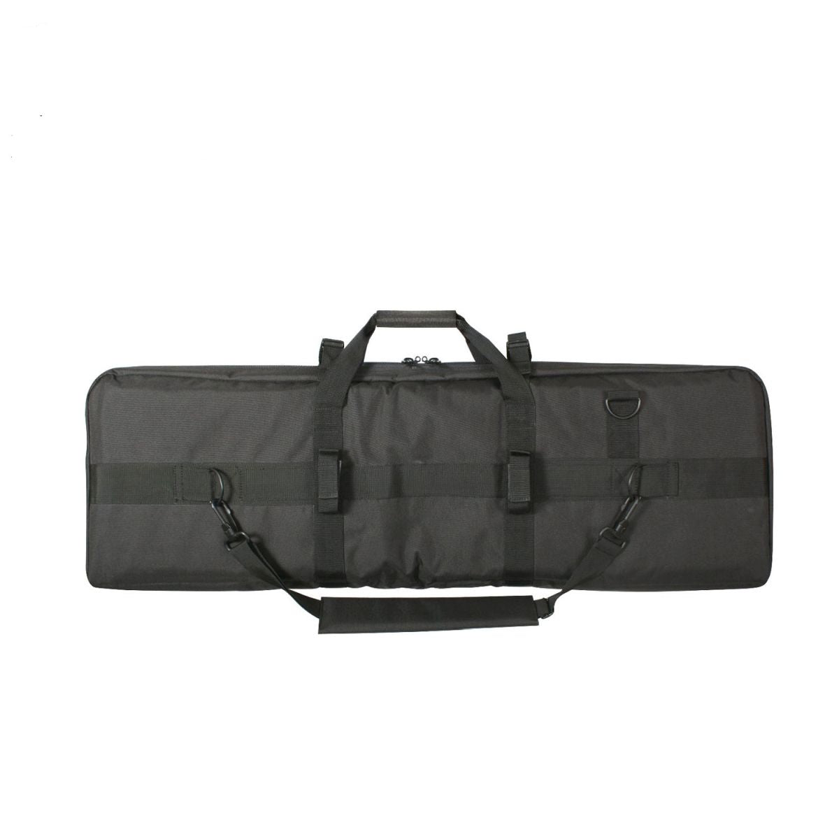Funda negra para rifle 90 cm con acolchado y bolsillos para accesorios