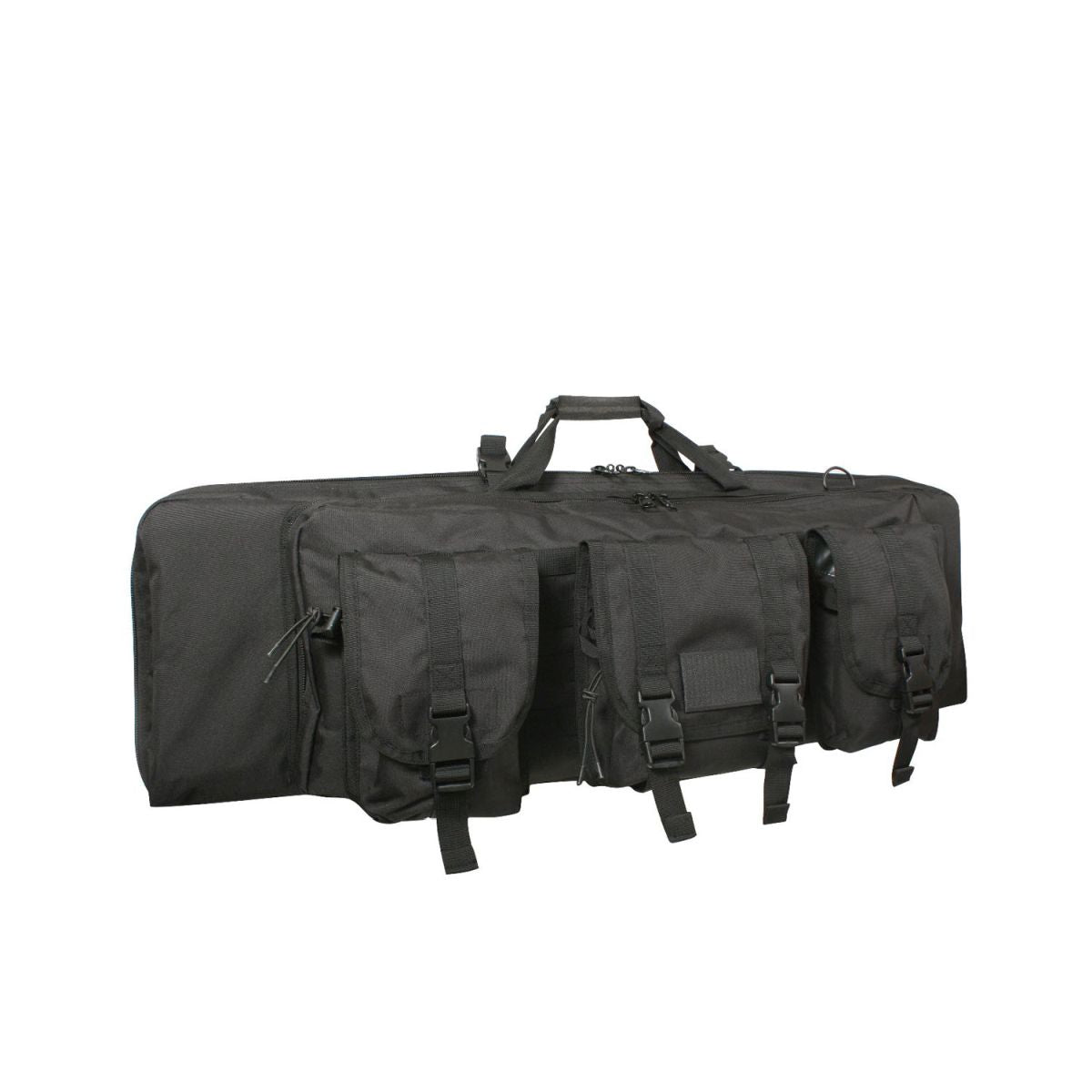 Funda negra para rifle 90 cm con acolchado y bolsillos para accesorios