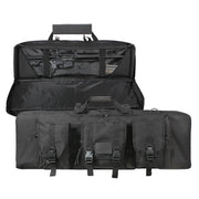 Funda negra para rifle 90 cm con acolchado y bolsillos para accesorios
