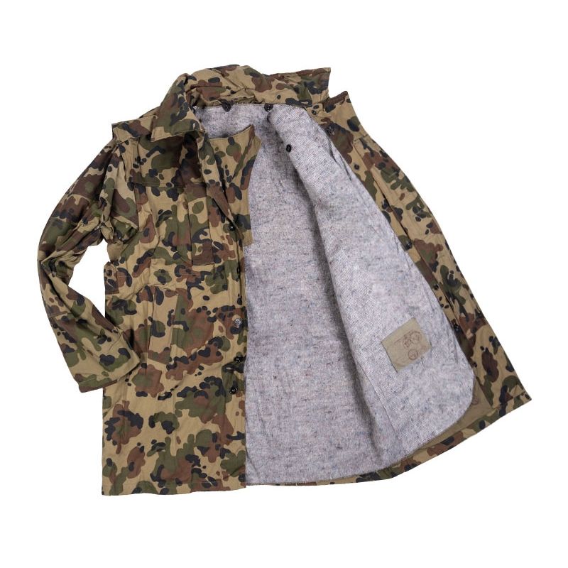 Parka M94 rumana con forro usada, abrigo camuflado del ejército rumano