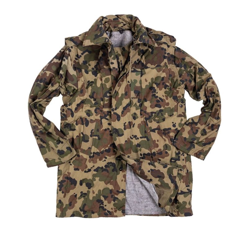 Parka M94 rumana con forro usada, abrigo camuflado del ejército rumano