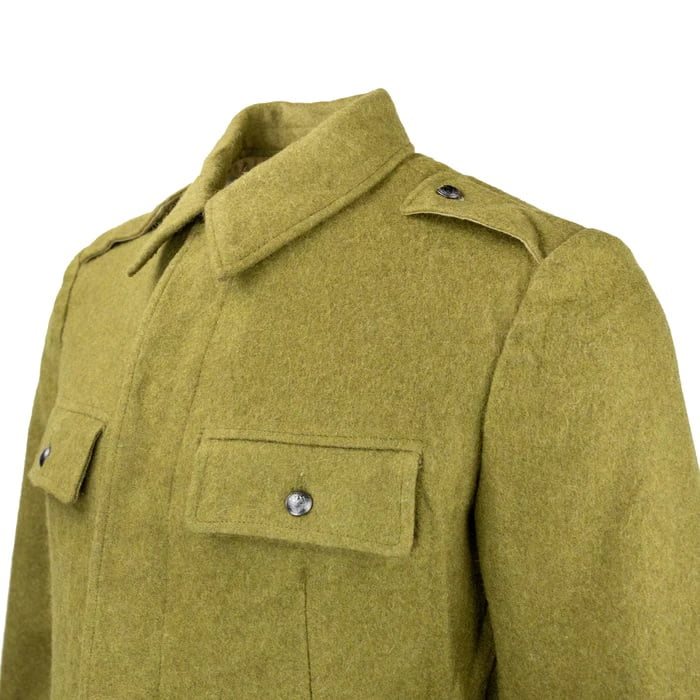 Chaqueta militar rumana de lana en color verde oliva