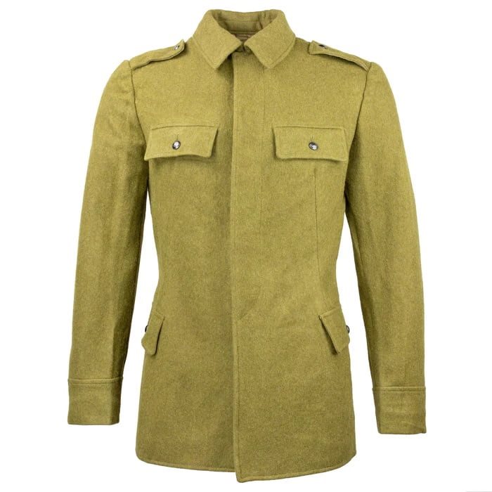 Chaqueta militar rumana de lana en color verde oliva