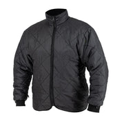 Chaqueta BW acolchada negra usada con cierre de cremallera