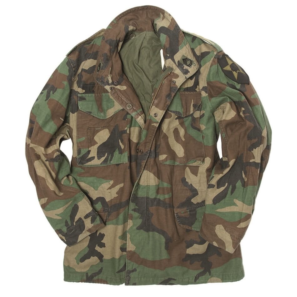 Chaqueta US M65 Woodland usada talla S-S - vista delantera