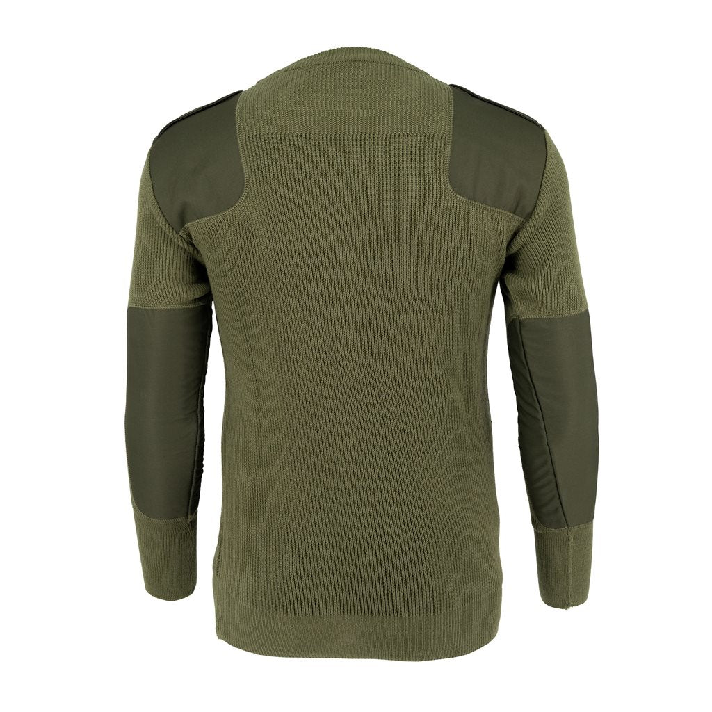 Jersey militar italiano verde reforzado en hombros y codos