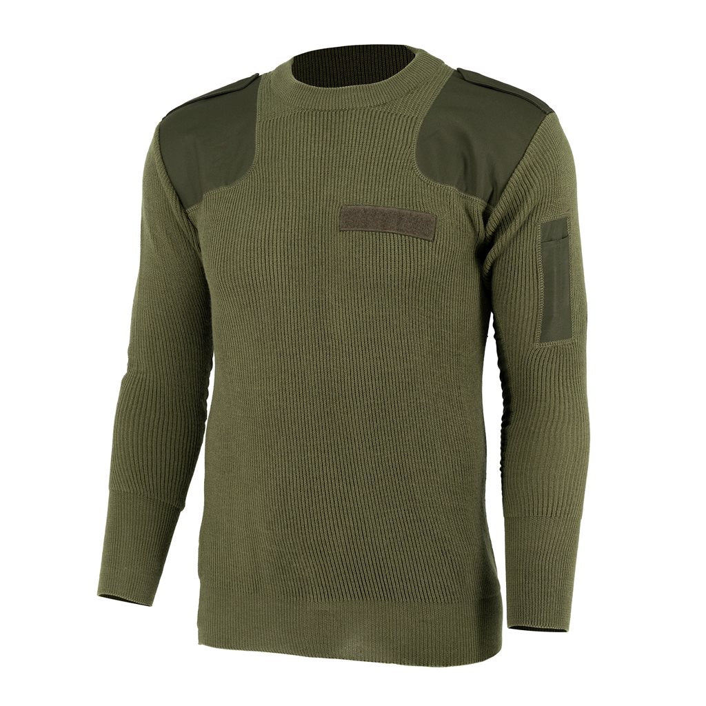 Jersey militar italiano verde reforzado en hombros y codos