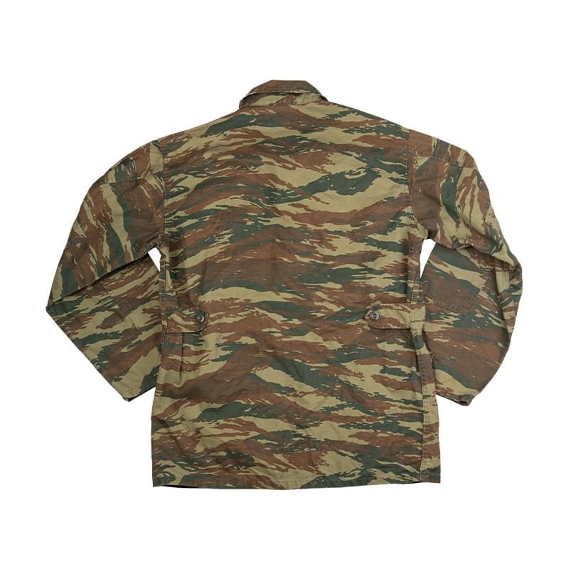 Chaqueta BDU griega Lizard Camo usada, patrón americano, original