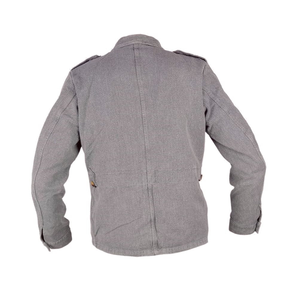 Camisa laboral militar suiza DENIM gris/verde usada