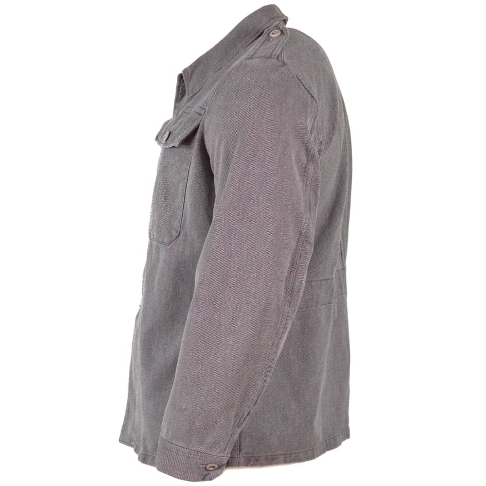 Camisa laboral militar suiza DENIM gris/verde usada