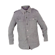 Camisa laboral militar suiza DENIM gris/verde usada