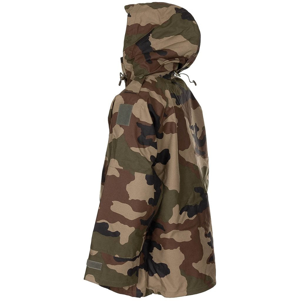Chaqueta impermeable francesa GORE-TEX 3 láminas CCE TARN usada con capucha y bolsillos laterales