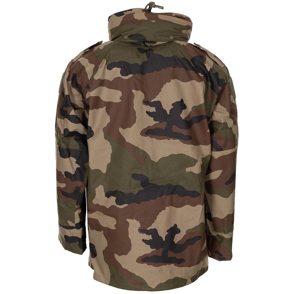 Chaqueta impermeable francesa GORE-TEX 3 láminas CCE TARN usada con capucha y bolsillos laterales