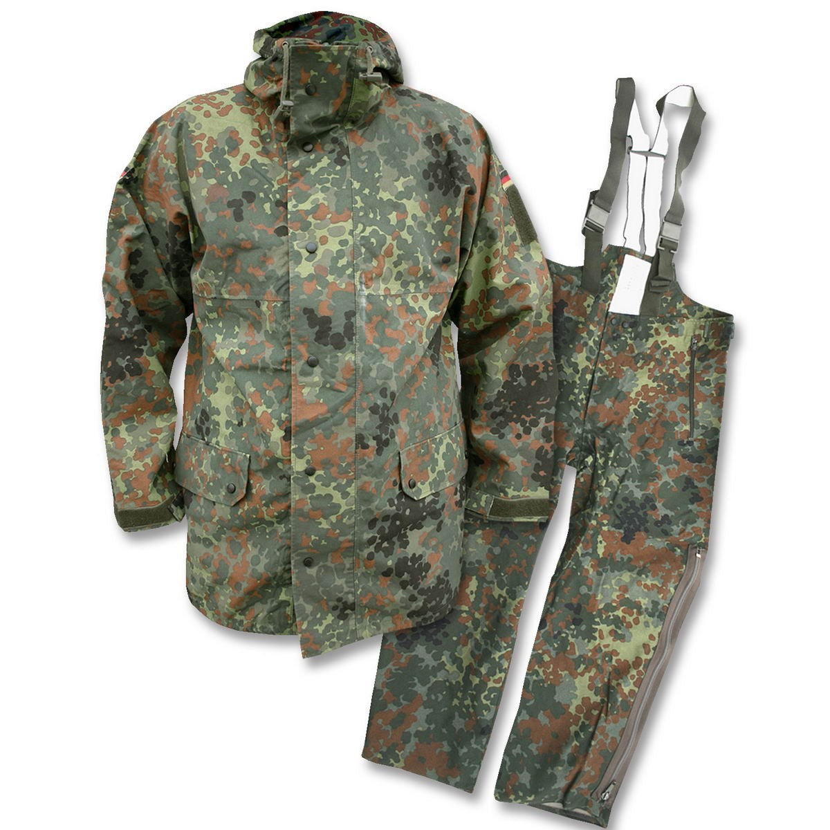 Conjunto impermeable BW Flecktarn (chaqueta y pantalon) trilaminado, usado