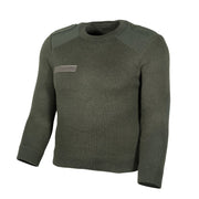 Jersey militar verde COMANDO de la armada francesa, usado, con refuerzos en codos y hombreras