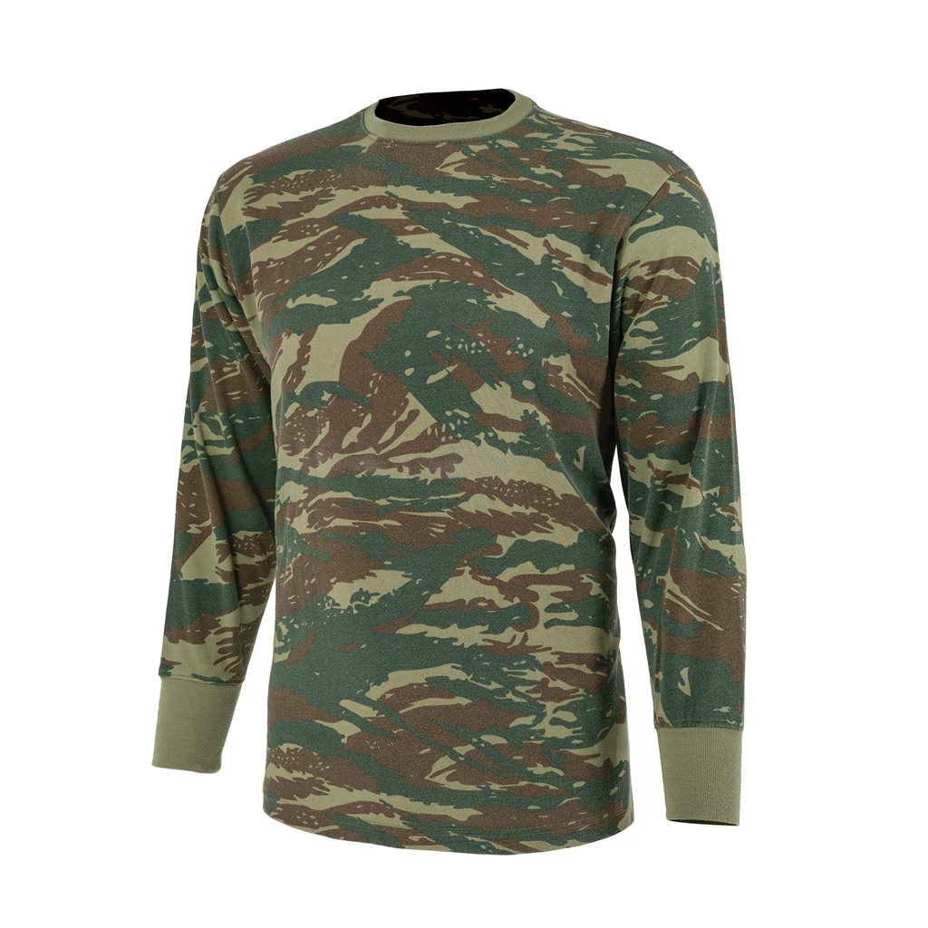 Camiseta manga larga camuflaje Izard griego usada