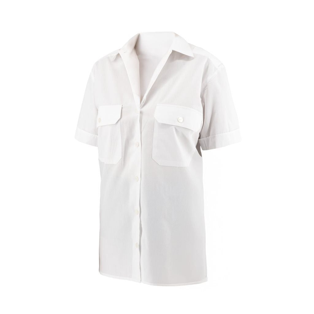 Camisa de servicio BW blanca de mujer, manga corta, usada