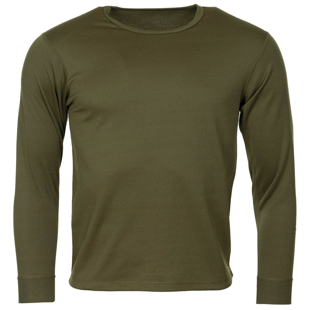 Camiseta térmica de manga larga usada, original del ejército británico
