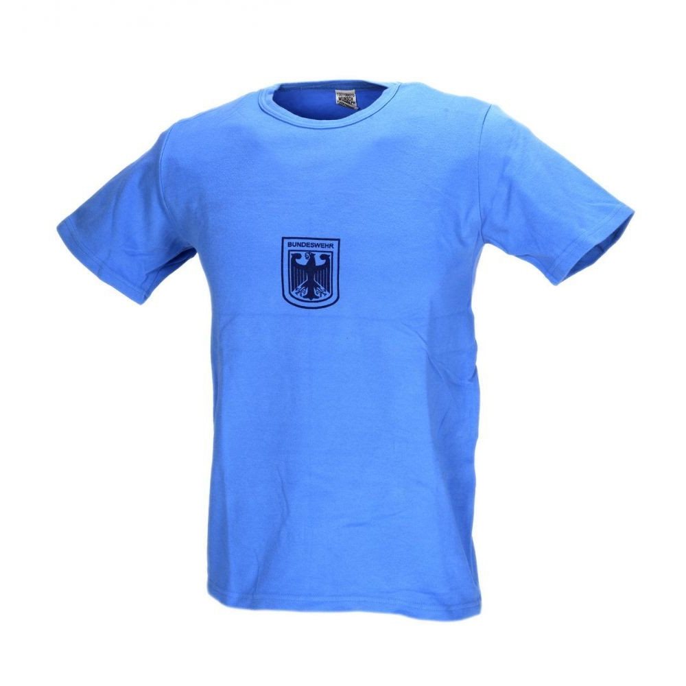 Camiseta deportiva BW ADLER azul usada, manga corta, 100% algodón