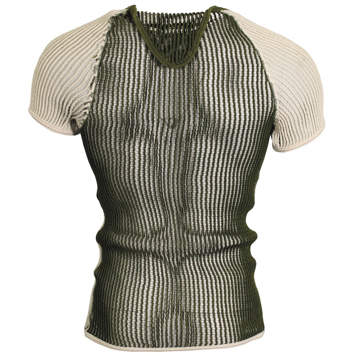 Camiseta danesa de malla, manga corta, blanco y verde