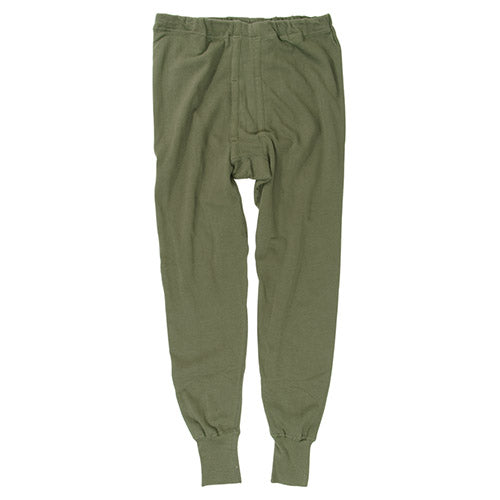 Pantalones térmicos BW verdes en tejido plush, usados y en buen estado