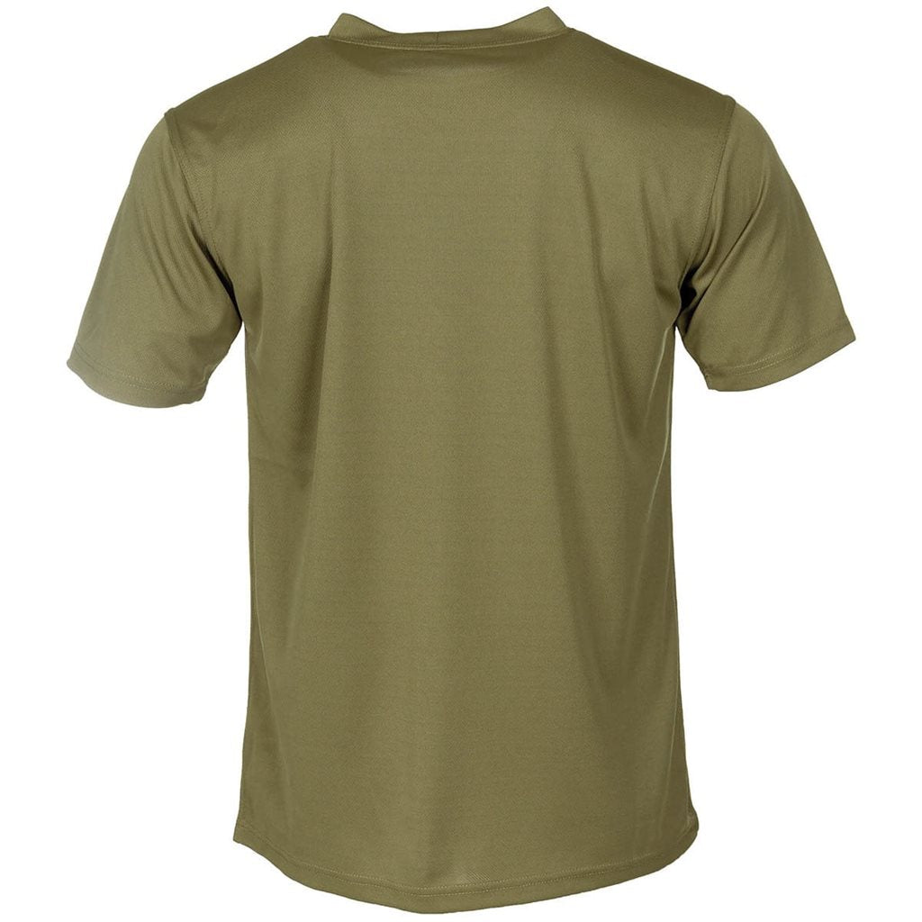 Camiseta técnica verde usada por el Ejército Británico, manga corta