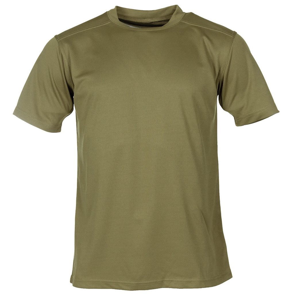 Camiseta técnica verde usada por el Ejército Británico, manga corta