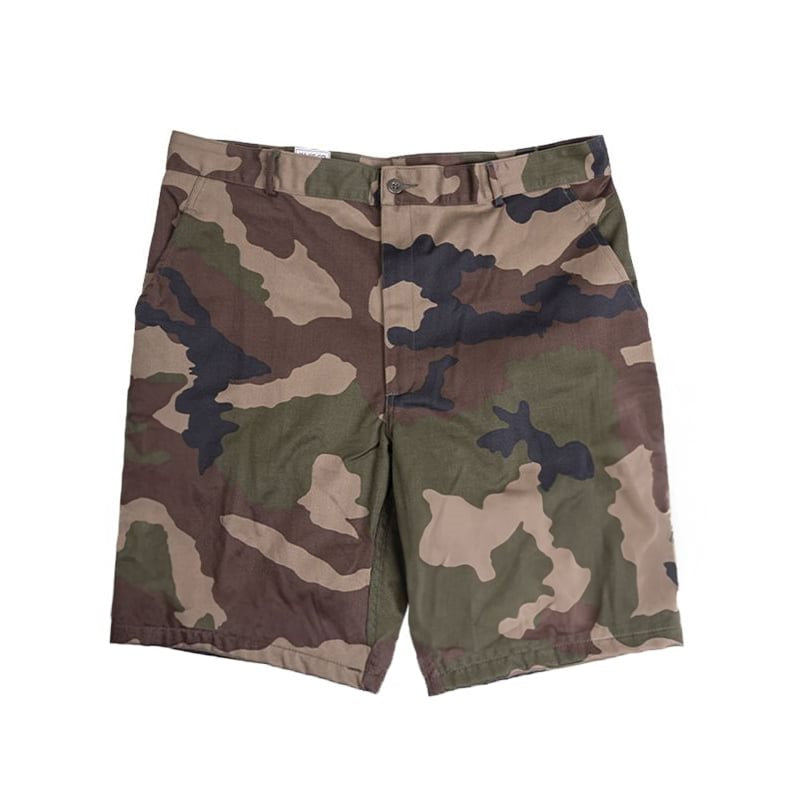 Pantalones cortos F2 franceses en camuflaje CCE TARN, prenda original del ejército
