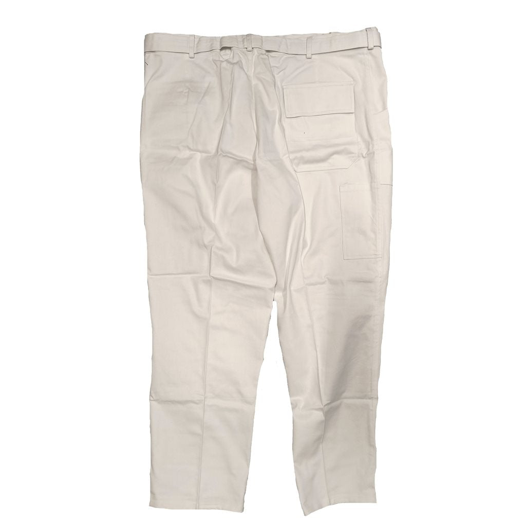 Pantalones BW de algodón blancos con cinturón