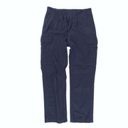 Pantalones BW Marine Navy Deck azules usados con múltiples bolsillos y cordón en los bajos