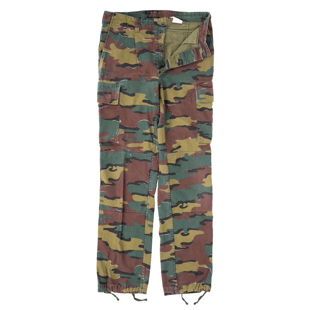 Pantalones belgas M90 Jigsaw usados, procedentes del ejército, vista frontal