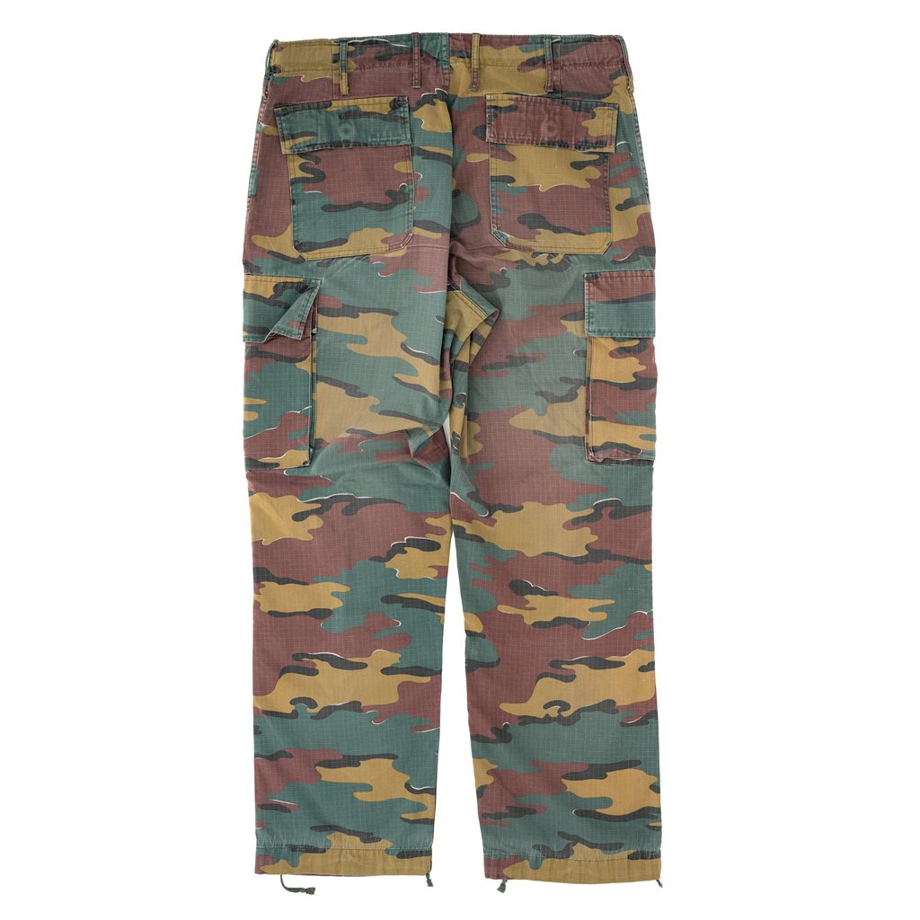 Pantalones militares Bélgica M90 Jigsaw rip-stop usados, vista general