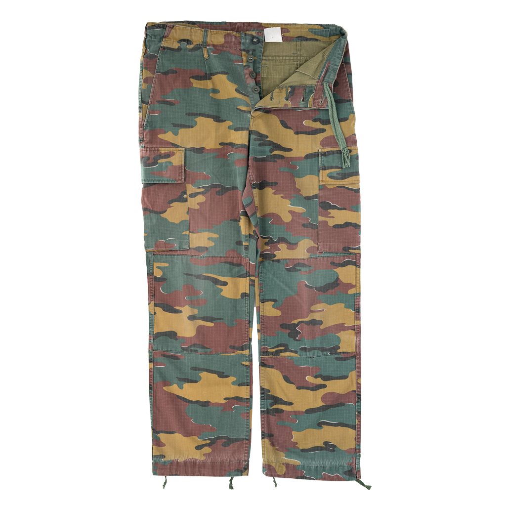 Pantalones militares Bélgica M90 Jigsaw rip-stop usados, vista general