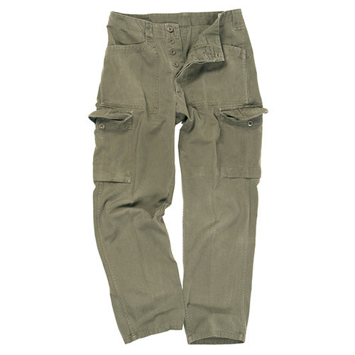 Pantalones de campaña austríacos verdes usados talla 88-92 vista