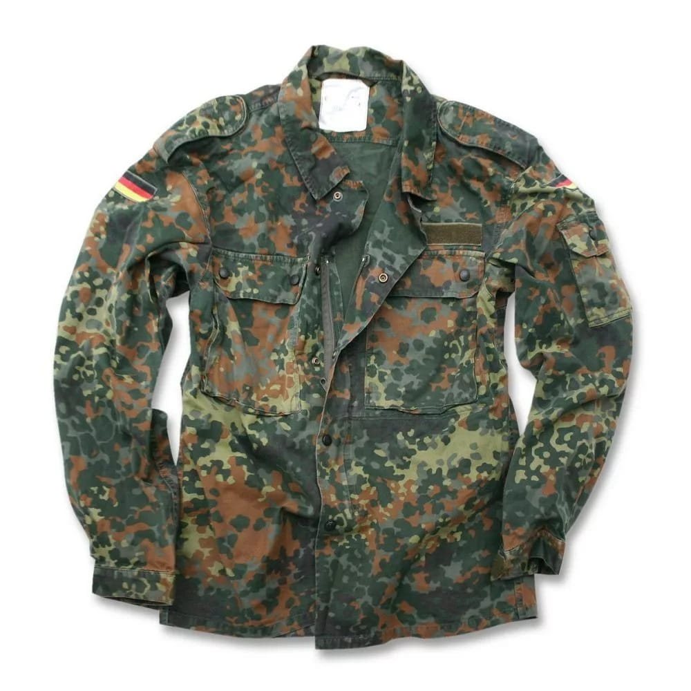 Blusa militar BW Flecktarn usada - camuflaje Flecktarn