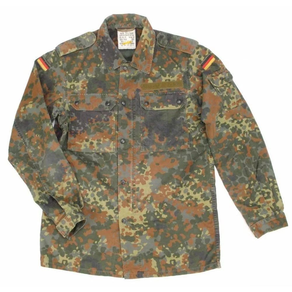 Blusa militar BW Flecktarn usada - camuflaje Flecktarn