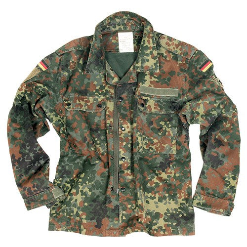 Blusa militar BW Flecktarn usada - camuflaje Flecktarn