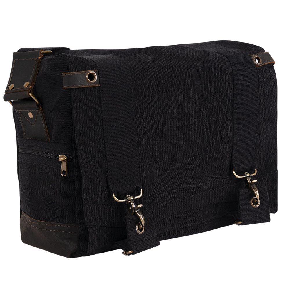 Bolsa bandolera vintage B-15 negra, estilo piloto