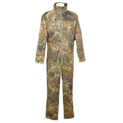 Mono militar BW Flecktarn usado, sin forro, con cierre bidireccional y varios bolsillos