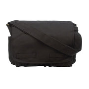 Bolso bandolera vintage negro 38 x 28 x 15 cm en lona de algodón resistente
