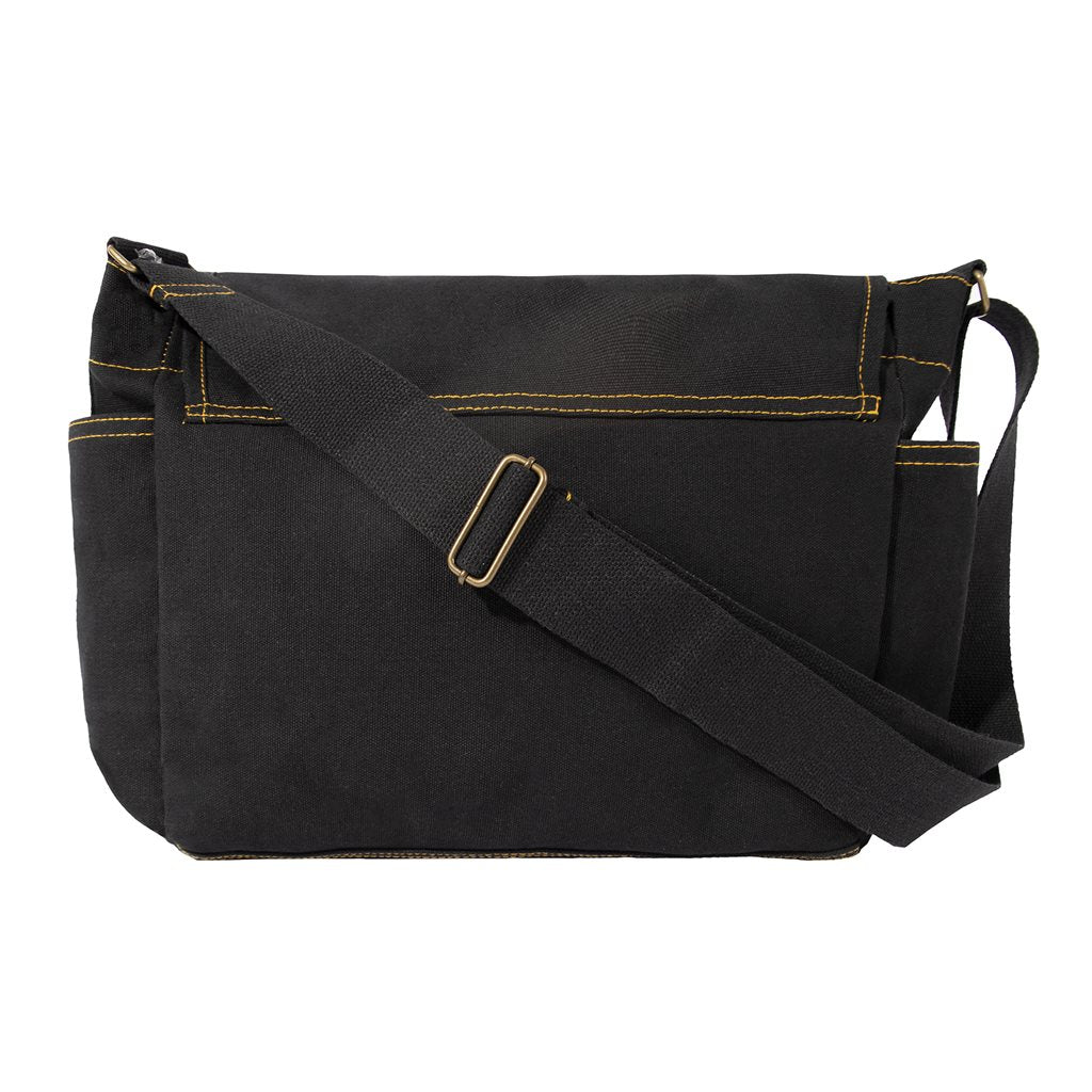 Bolsa bandolera CLASSIC MESSENGER verde de lona ROTHCO, estilo vintage con correa ajustable
