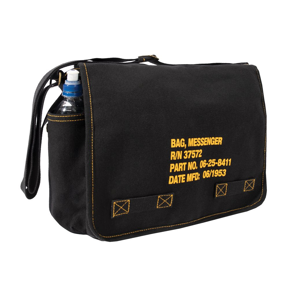 Bolsa bandolera CLASSIC MESSENGER verde de lona ROTHCO, estilo vintage con correa ajustable