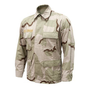Blusa US tipo BDU rip-stop original usada con bolsillos frontales y codos reforzados