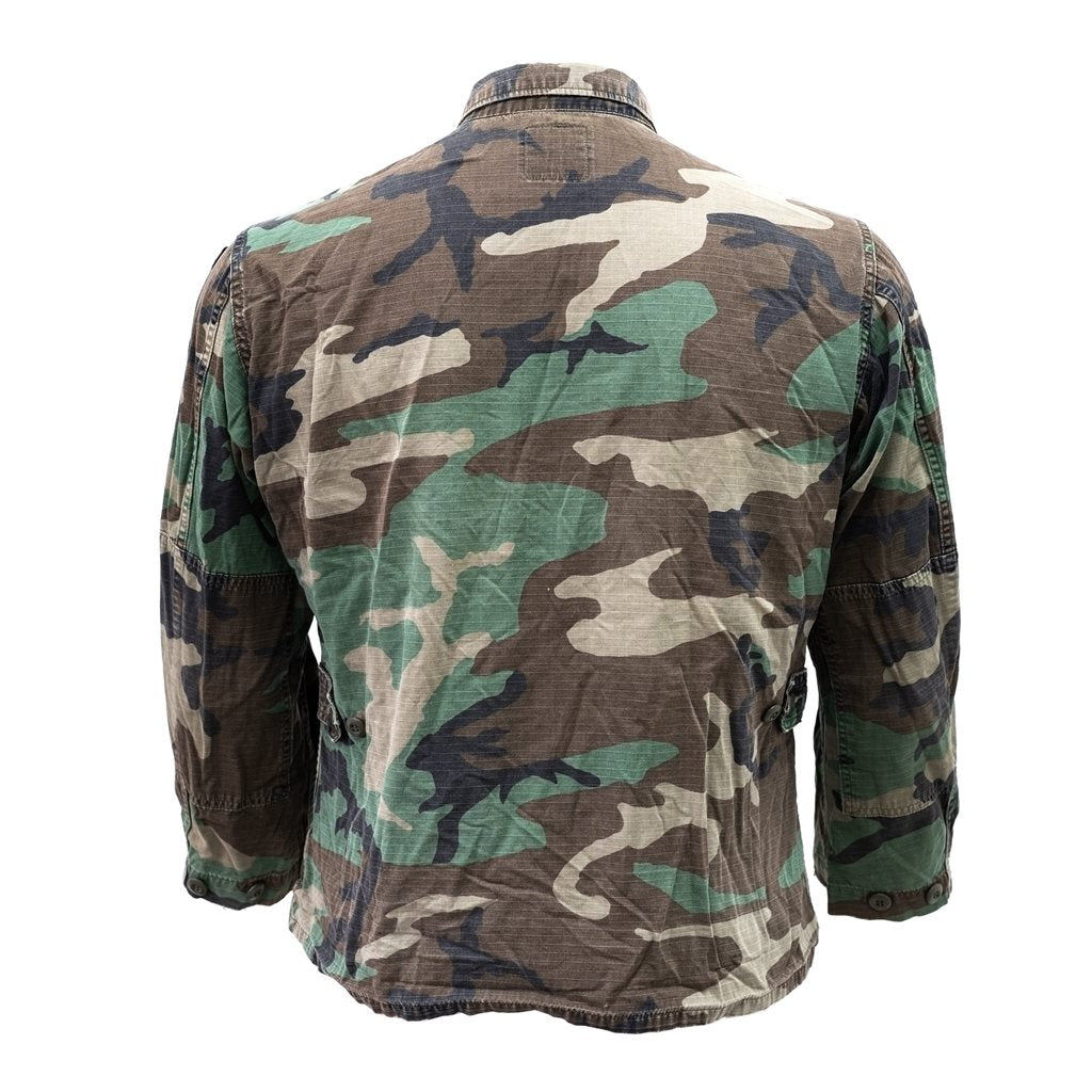 Blusa US tipo BDU Woodland rip-stop usada en camuflaje