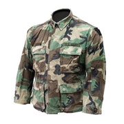 Blusa US tipo BDU Woodland rip-stop usada en camuflaje