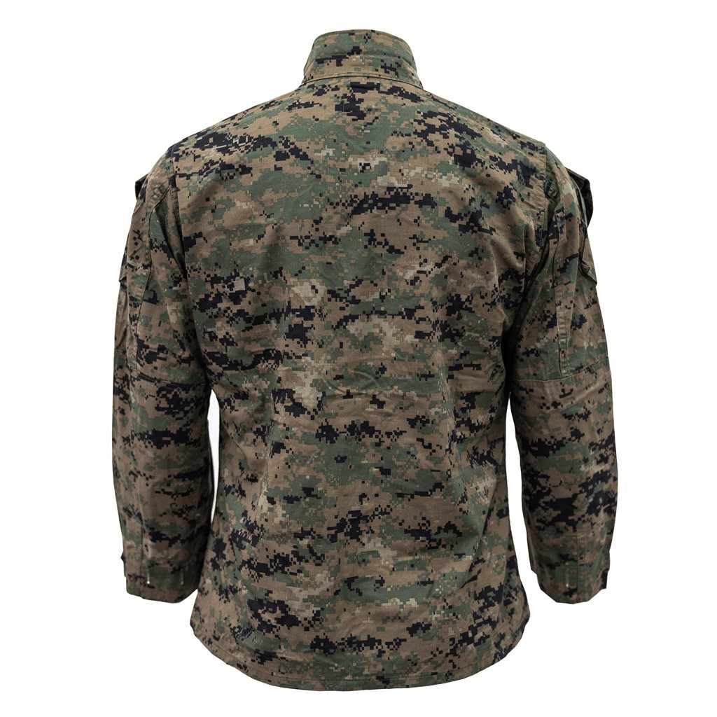 Blusa USMC MARPAT Digital Woodland original usada con cuatro bolsillos
