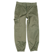 Pantalones militares franceses F2 verdes sin usar, 80% algodon 20% poliester